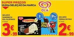 E.Leclerc Gelado sandwich xxl filipinos promoção