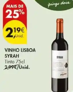 Pingo Doce Vinho lisboa syrah promoção