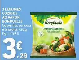 E.Leclerc 3 legumes cozidos ao vapor bonduelle promoção