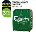 Pingo Doce Cerveja c/álcool carlsberg promoção