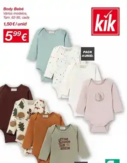kik Body Bebé promoção