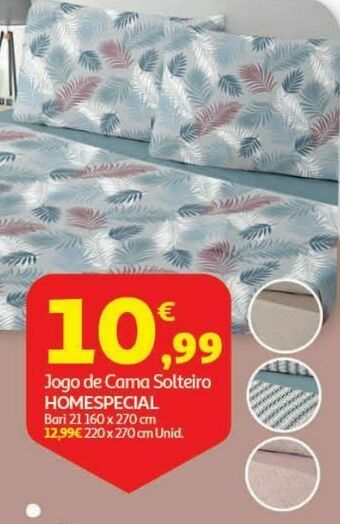 Auchan Jogo cama solteiro homespecial promoção