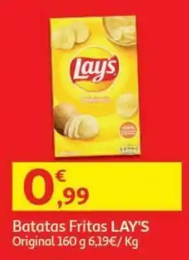 Auchan Batatas fritas lisas lay's:original 160g promoção