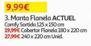 Manta flanela actuel
