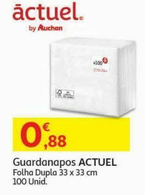 Guardanapos actuel:folha dupla 33x33cm 100und