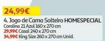 Auchan Jogo cama solteiro homespecial promoção