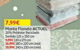Auchan Manta flanela actuel promoção