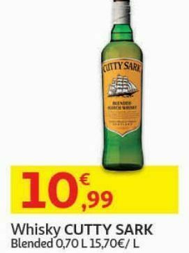 Auchan Whisky novo cutty sark:blended 0.70 l promoção