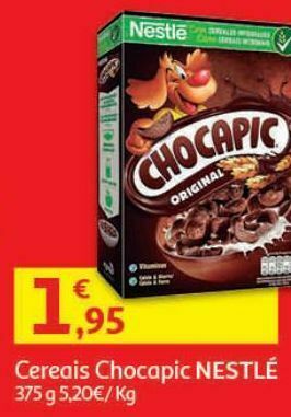 Auchan Cereais nestlé:chocapic 375 g promoção