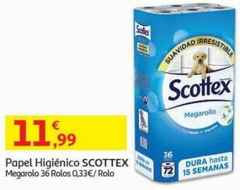 Papel higiénico scottex:megarolo 36r