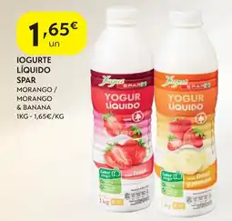 Spar Iogurte líquido spar promoção