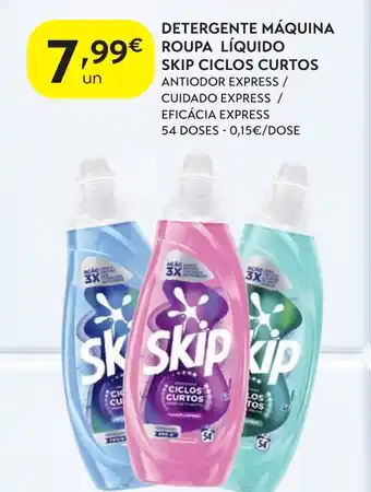 Spar Detergente máquina roupa líquido skip ciclos curtos promoção