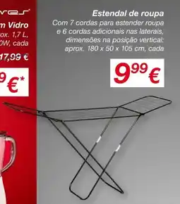 kik Estendal de roupa promoção