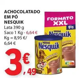 E.Leclerc Achocolatado em pó nesquik lata promoção