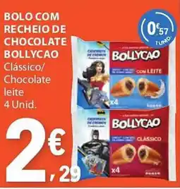 E.Leclerc Bolo com recheio de chocolate bollycao promoção