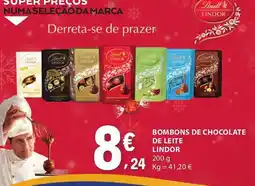 E.Leclerc Bombons de chocolate de leite lindor promoção