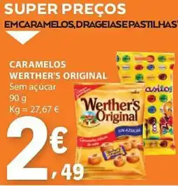 E.Leclerc Caramelos werther's original sem açúcar promoção