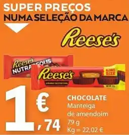 E.Leclerc Reese's chocolate manteiga de amendoim promoção
