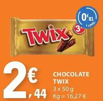 E.Leclerc Chocolate twix promoção