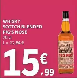 E.Leclerc Whisky scotch blended pig's nose promoção