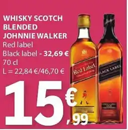 E.Leclerc Whisky scotch blended johnnie walker promoção