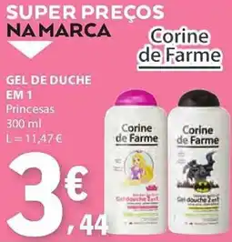E.Leclerc Gel de duche em 1 princesas corine de farme promoção