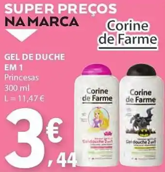 Gel de duche em 1 princesas corine de farme