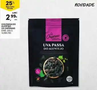 Continente Uva Passa do Alentejo os Originais 200g promoção
