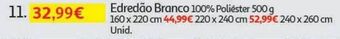 Auchan Edredão branco 500g promoção