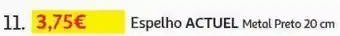 Auchan Espelho actuel:metal preto d20cm 600094750 promoção