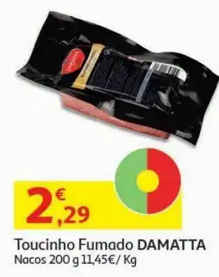 Auchan Toucinho fumado damatta:nacos 200 g promoção