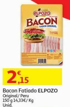 Auchan Bacon fatiado elpozo promoção