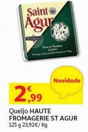 Queijo haute fromagerie:st agur 125g
