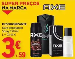 E.Leclerc Axe desodorizante dark temptation spray promoção