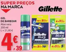 E.Leclerc Gel de barbear Gillette promoção