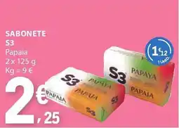 E.Leclerc Sabonete S3 Papaia promoção