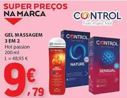 E.Leclerc Gel massagem 3 em 2 control promoção