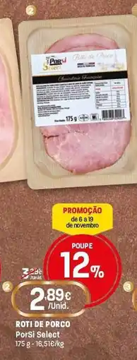 Intermarché Roti de porco porsi select promoção