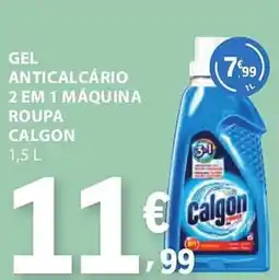 E.Leclerc Gel anticalcário 2 em 1 máquina roupa calgon promoção