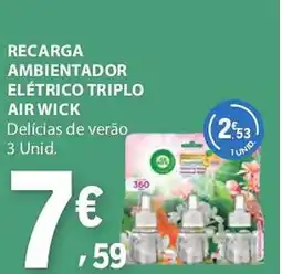 E.Leclerc Recarga ambientador elétrico triplo air wick promoção