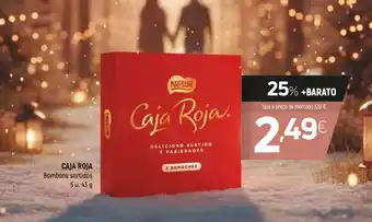 Caja roja bombons sortidos