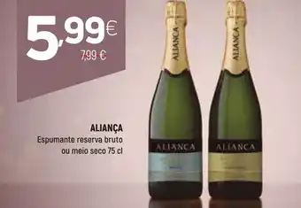 Coviran Aliança Espumante reserva bruto ou meio seco promoção