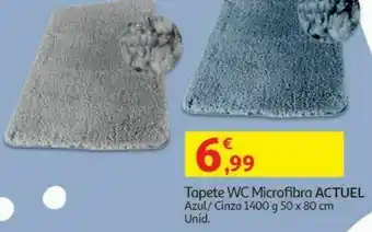 Tapete wc microfibra actuel:azul/cinza 1400g 50x80