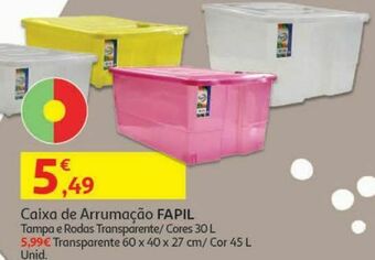 Auchan Caixa arrumação fapil promoção
