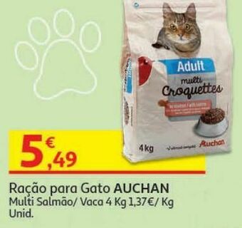 Auchan Ração gato adulto auchan promoção