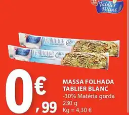 E.Leclerc Massa folhada tablier blanc promoção