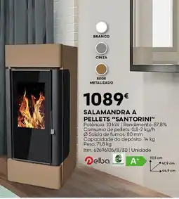 Bricomarché Salamandra a pellets "santorini" promoção