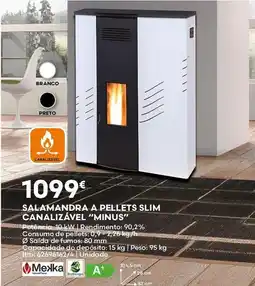 Bricomarché Salamandra a pellets slim canalizável "minus" promoção