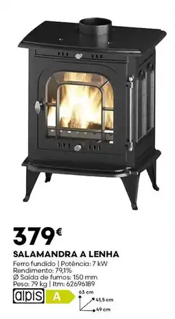 Bricomarché Salamandra a lenha promoção