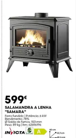 Bricomarché Salamandra a lenha "samara" promoção